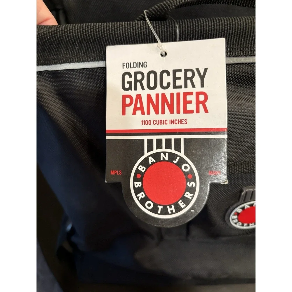 NWT Banjo Brothers Grocery Bag Pannier: Black Cycling Commuter Groceries